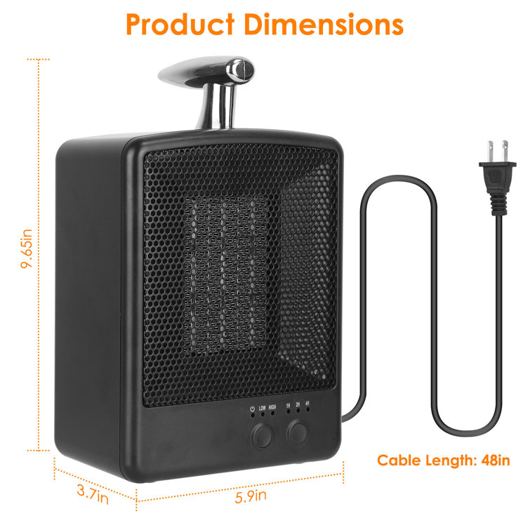 Small Space Heater With Automatic Shut Off IMounTEK Electric Compact Space Heater with Adjustable Thermostat